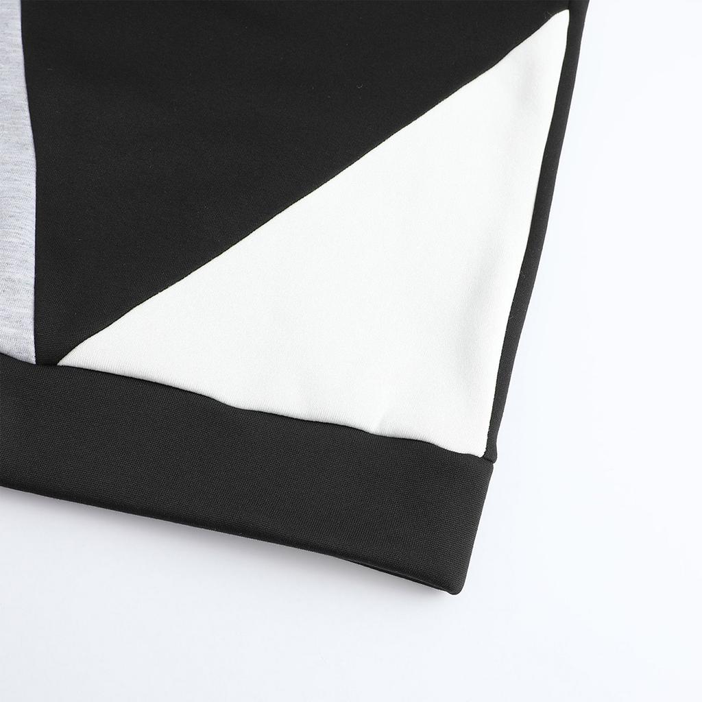 Herren Stilvolle Patchwork Sportliche Hoodies Outdoor Lässig Langarm Pullover Colorblock Kapuzensweatshirt