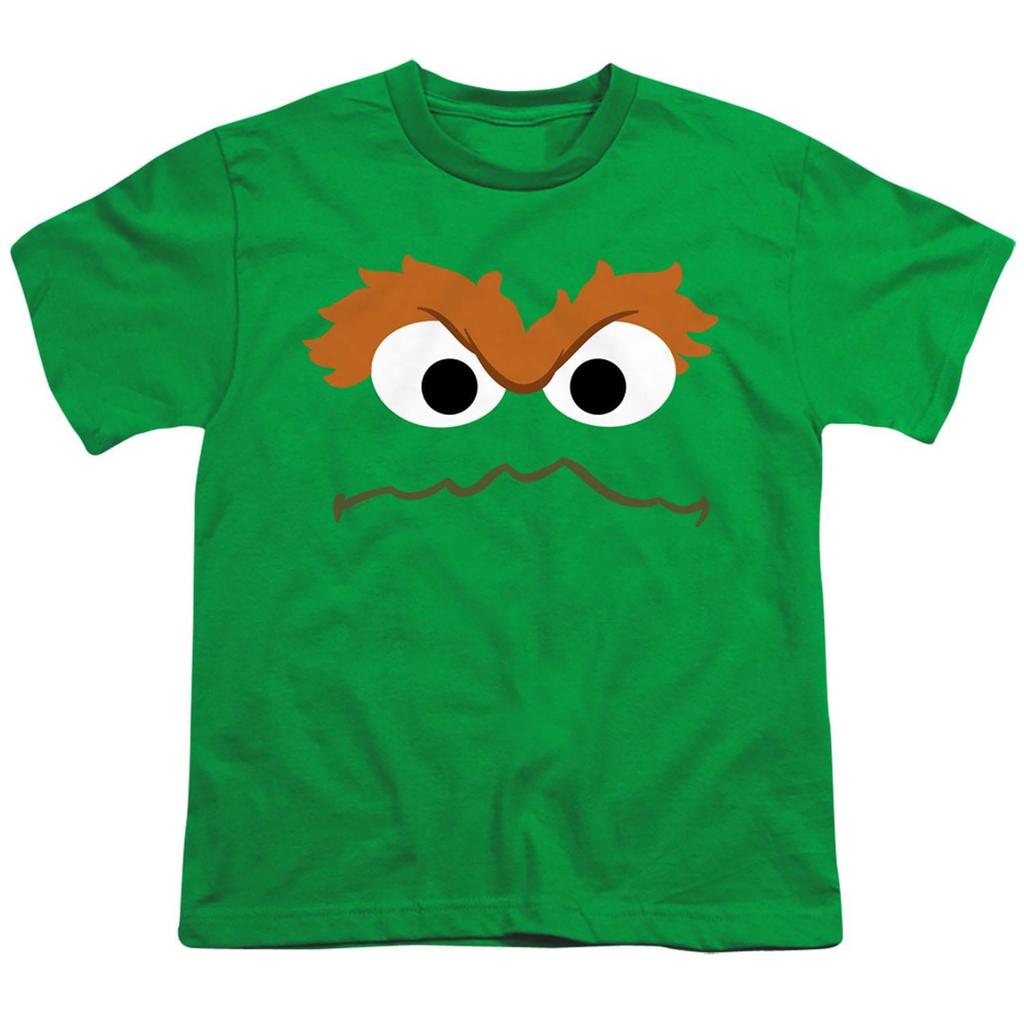 Sesame Street Childrens/Kids Oscar The Grouch Face T-Shirt