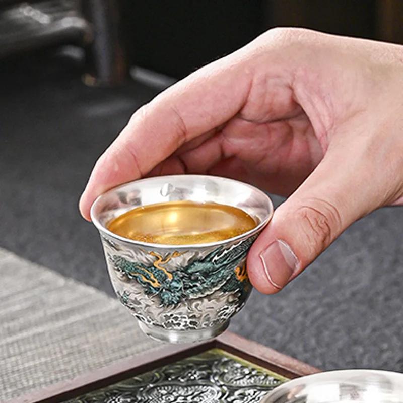 

Household Dragon Drinking Tea Cup Exquisite Tasting Tea Cup Personal Cup Chinese Tea Set Master Cups Creative Gift for Friends 200ml