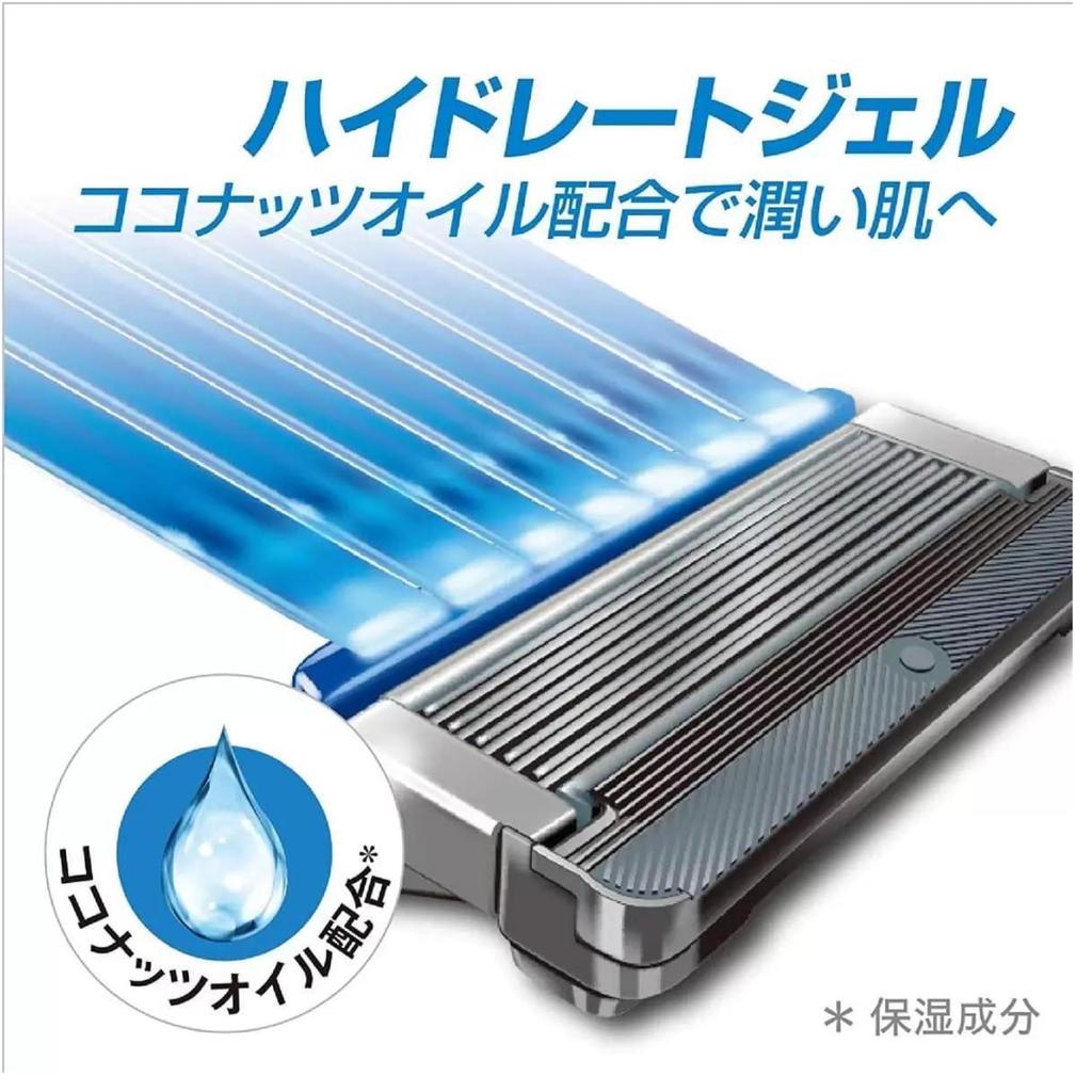 Replacement Blades 4 Pieces Shave Gel Hydrol 5 Custom Hydrate 5-Blade Razor Skin Guard T-Shaped