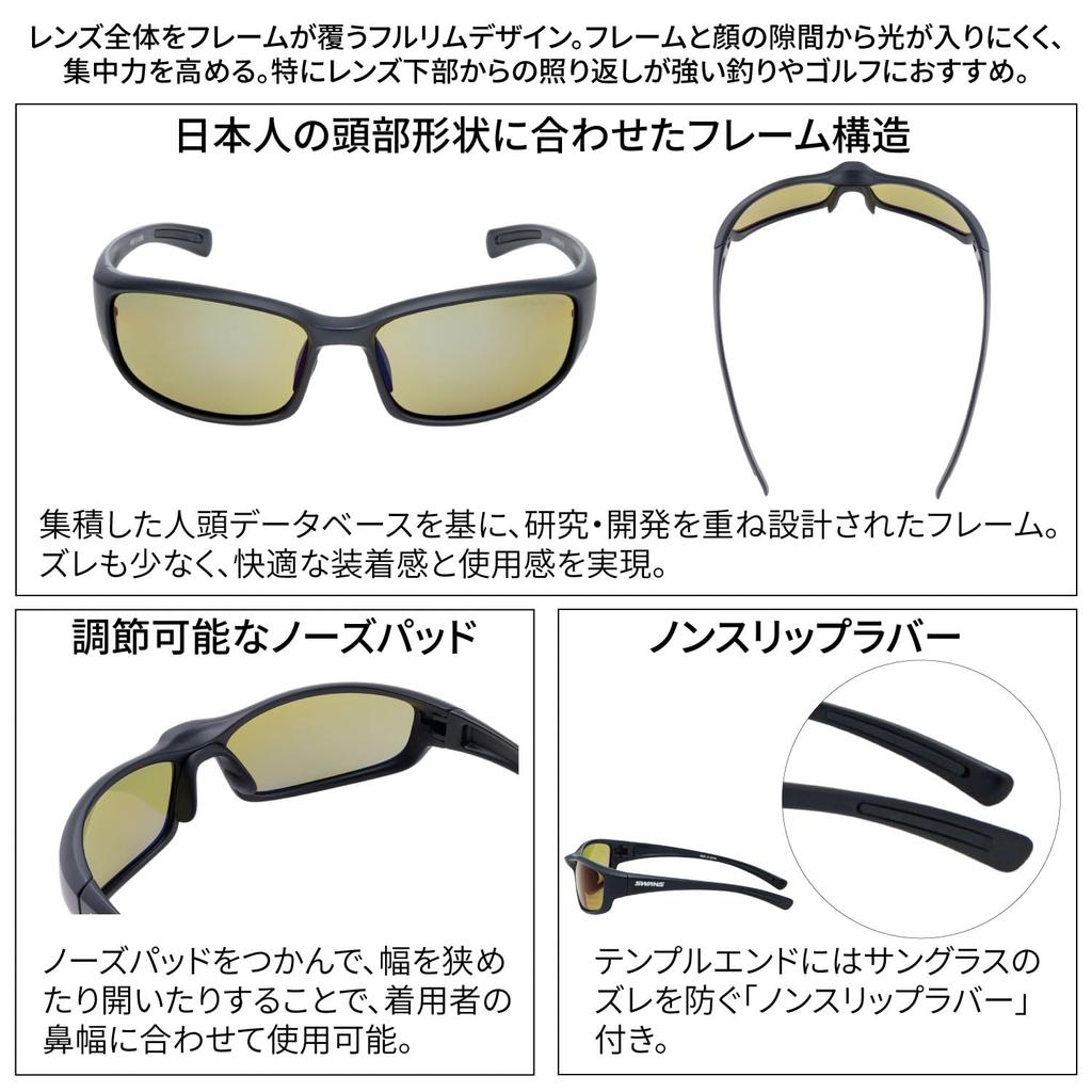 Sports Polarized Sunglasses Warrior 7 MBK Matte Black Free Size Fishing Golf Hiking [SWANS] WA7-0168