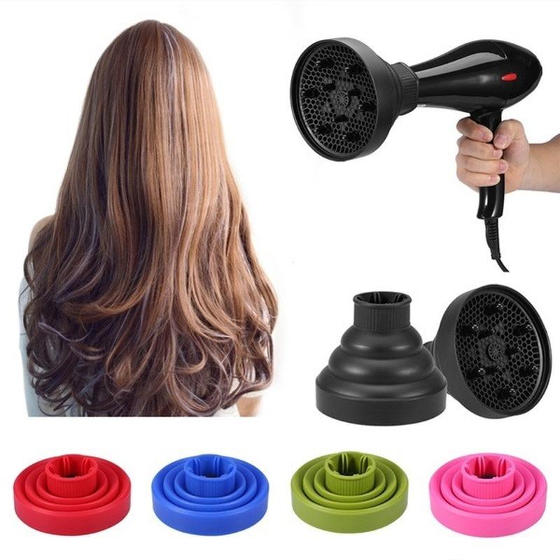 Universal Portable Travel Folding Silicone Hair Dryer Blower Hood Diffuser Hairdresser Tool Telescopic Dryer Hood Hair Drying