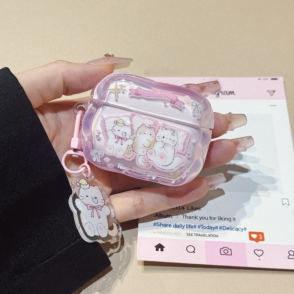 Cute sleeping cat AirPods 1 bluetooth protective case Huaqiang North 1st generation airpodspro1 earphone cover