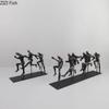 Svart Löpande Figurer Skulptur Bordsdekoration Modern Hantverk Prydnader Abstrakta Karaktärer Hartsstaty Rum Estetisk Dekor