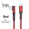 100W Fast Charging Type C Right Angle Cable High Speed Data Transfer Cord for Gamer Mobile Phone Charging Use