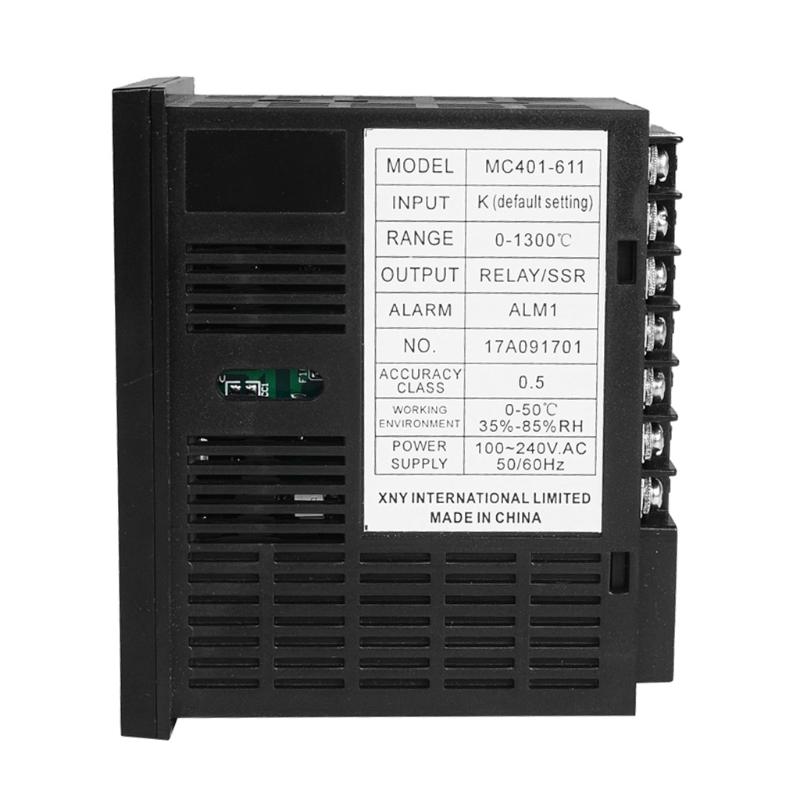 SSR Output PID Thermostat Temperature Controller ℃/℉ Fit for Universal Thermocouple Pt100 RTD Waterproof MC401 85-265VAC