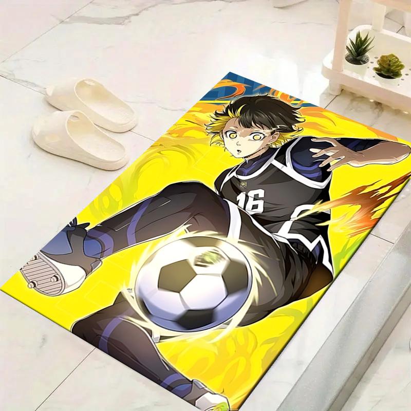 1pc Soccer Passion Flames Carpet Rug for Bedroom Living Room Decor Sofa Home Game Area Rug Non-slip Floor Mat. DT71601198