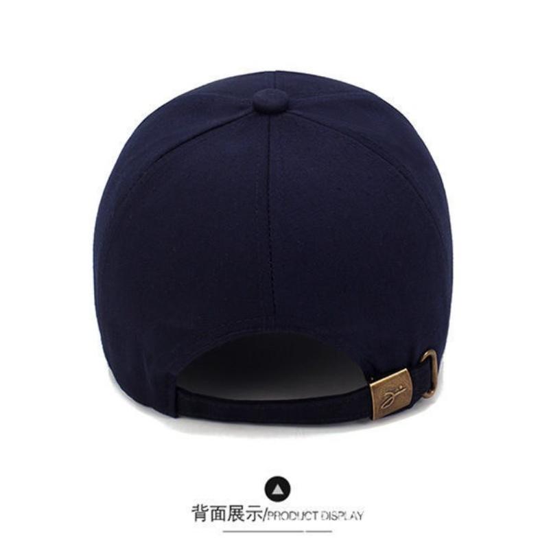 Simple M Letter Metal Label Baseball Cap, Men's and Women's Versatile Casual Cap, Outdoor Shading Adjustable Hat