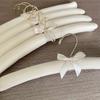 Padded Hangers Set of 5,Large Heavy Duty Cotton Covered Coat Hangers No Shoulder Bump for Women Clothes, Sweater, Dresses, Clothing, Wedding, Lingerie