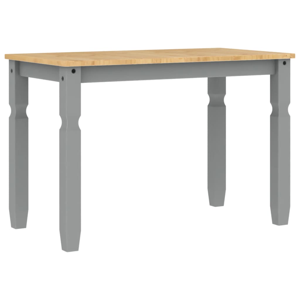 Dining Table Corona Gray 112 x 60 x 75 cm Solid Pine Wood