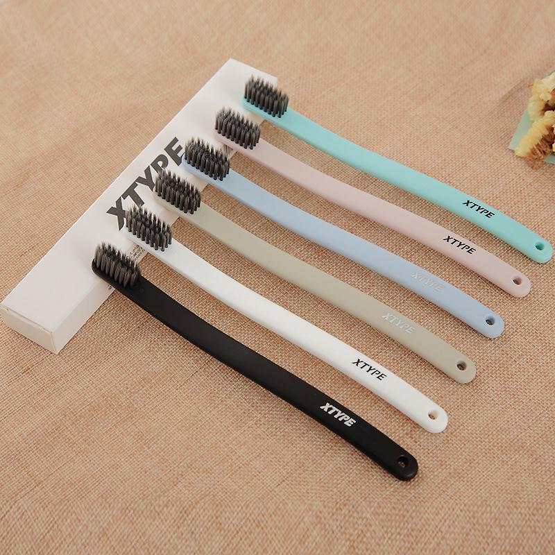 UPURITY Ultra-Fine Bamboo Charcoal Toothbrush Set: Adult Couple Travel Edition, XTYPE Series.