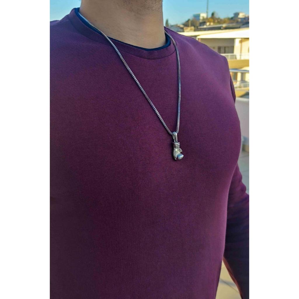 Unisex Silver Color Boxing Glove Necklace