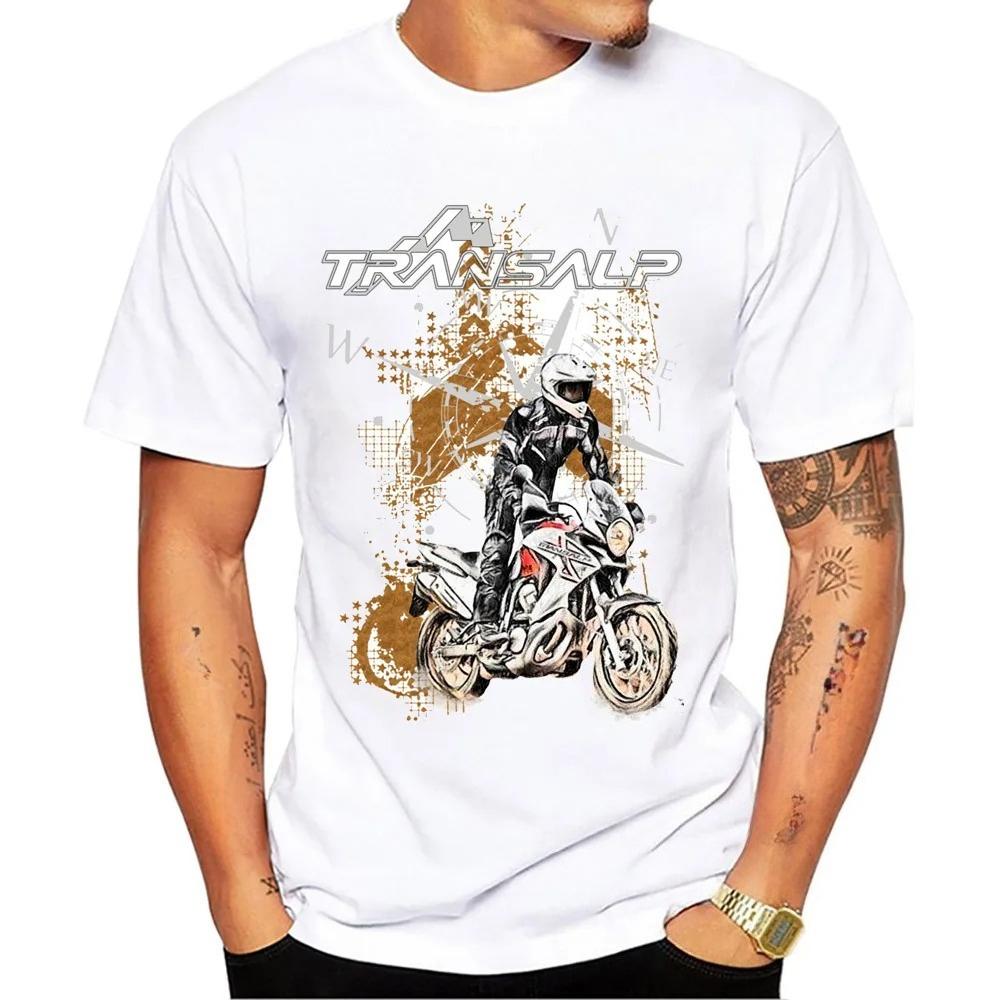 2025 GS Adventure Transalp XL750 Motocyklové jezdecké tričko Nové Léto Pánské Krátký rukáv Moto Sport Chlapecké Ležérní Bílá Trička Jezdecký Top
