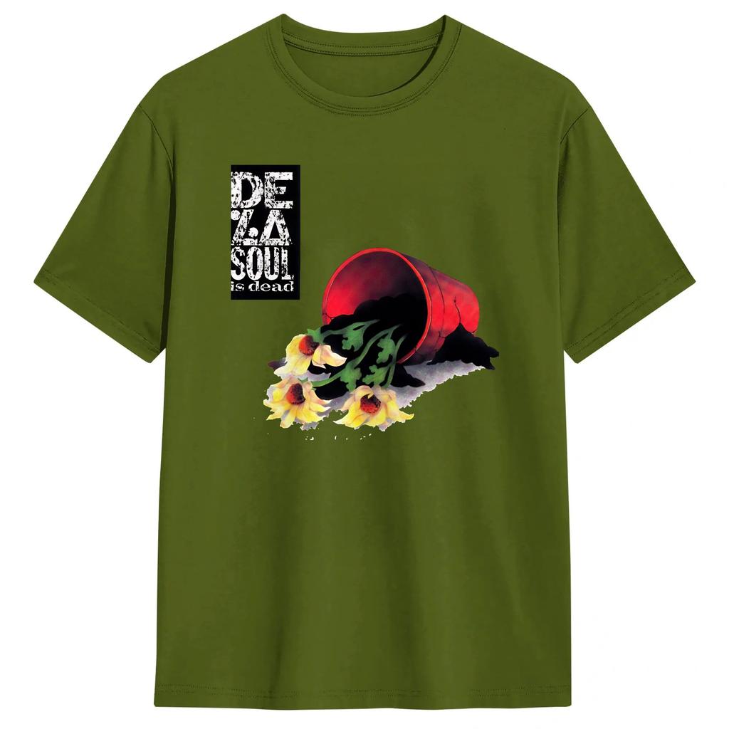 Hip Hop De La Soul T Shirt Unisexs Pure Cotton Novelty TShirts Crew Neck Tees Short Sleeve Clothing Summer