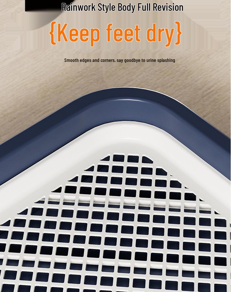 Plastic Grid Dog Toilet Pad: Anti-Stepping Design, Easy-to-Clean, Enlarged Size, Urine-Separating Potty Tray