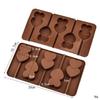 Heart 5 Holes Silicone  For Chocolate Cake Jelly Pudding Soap Round Shape