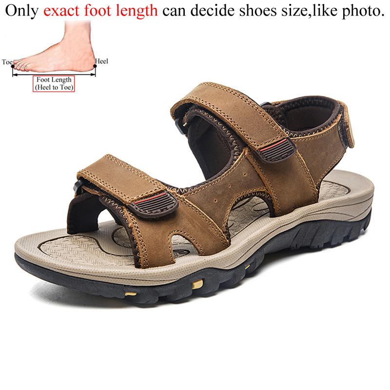 Genuine Leather Sandals For Men Outdoor Shoes Summer Beach Sandalias Hombre Verano Sandale Homme Big Size 47 48