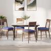Seat Cushions 4 Pcs Denim Blue 40 X 40 X 6 Cm Fabric