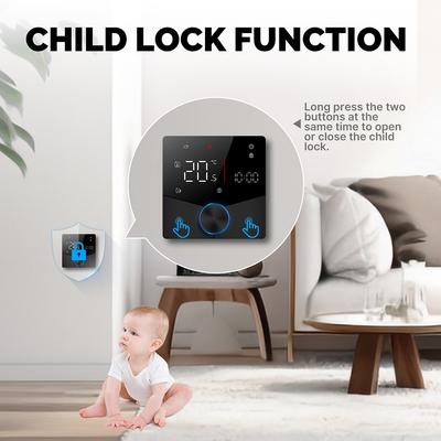Smart Digital Display Thermostat With Knob Button Multi-Function Floor Heating Controller For Floor Heating