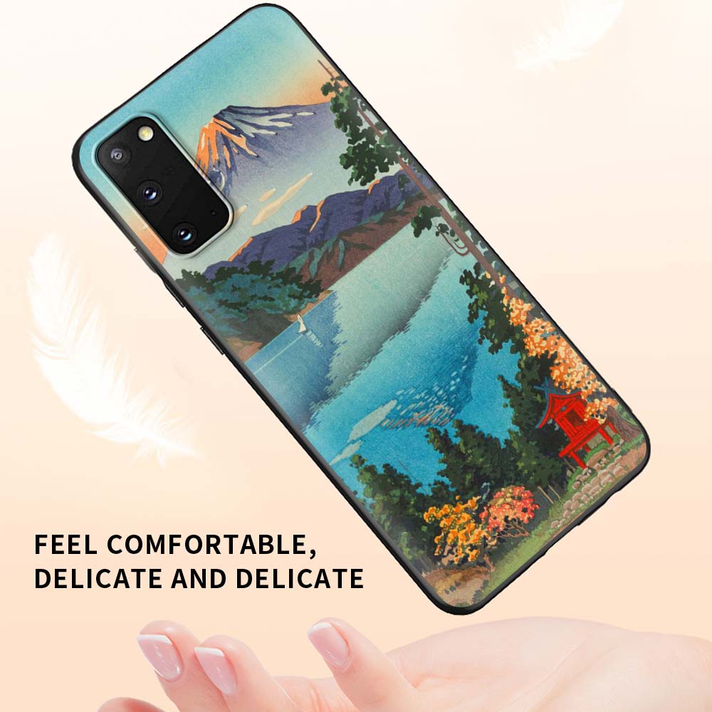 Soft Phone Case For Samsung Galaxy Note 20 Ultra 10 Lite S10 Plus S20 FE 5G 9 8 Back Cover S21 Funda Japanese Style Art Japan