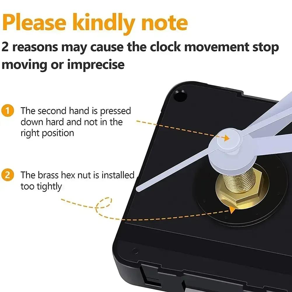 1 Set Hanging DIY Quartz Watch Silent Wall Clock Movement Quartz Repair Movement Clock Mechanism Parts Clock Parts With Needles