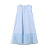 Girls' Lace Round Neck Sleeveless Mesh Dress