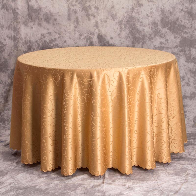 Thickened Circular Tablecloth for Hotel Restaurants Suitable for Parties European Jacquard Solid Color Durable Tablecloth Pad