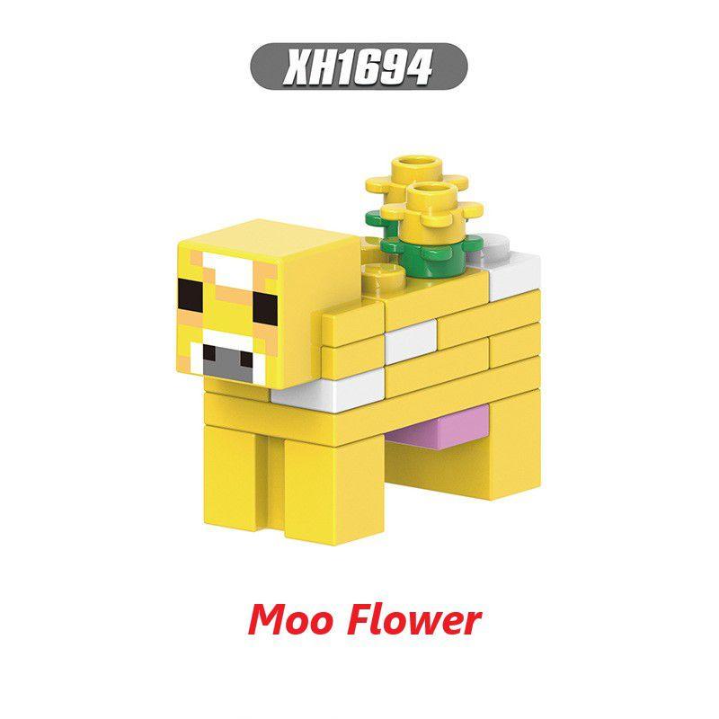 

Пуховик Альпака Майнкрафт Лавовий Монстр Му Квітка Череп Кінь Будівельні Блоки Іграшки XH1694