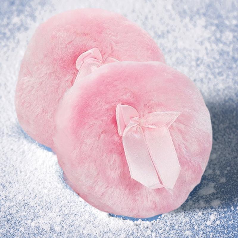 Plush Makeup Puffs Professional Bowknot Round Cosmetic Soft Fluffy Loose Powder Puff Cute Bow Sponge Foundation Makeup Beauty