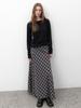 ATELIER NAIN Flare Check Long Skirt (Sk-5074)