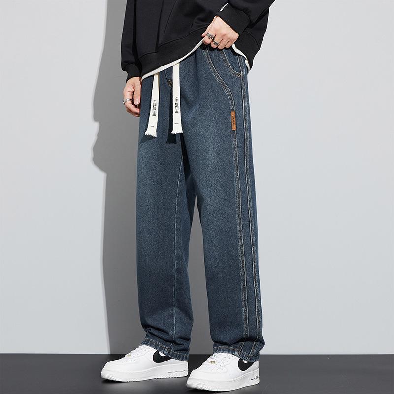 

Мужские 2025 Осень/Зима Утепленные Бархатные Джинсы Прямого Кроя Повседневные 2XL