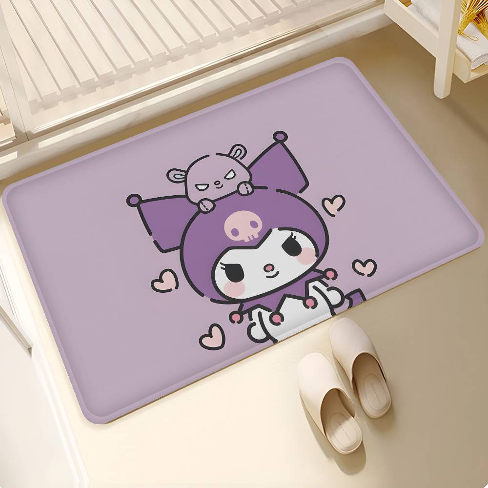 Magic Kuromi Anime Door Mat Nordic Style Bedroom Living Room Doormat Home Balcony Anti-Slip Alfombra