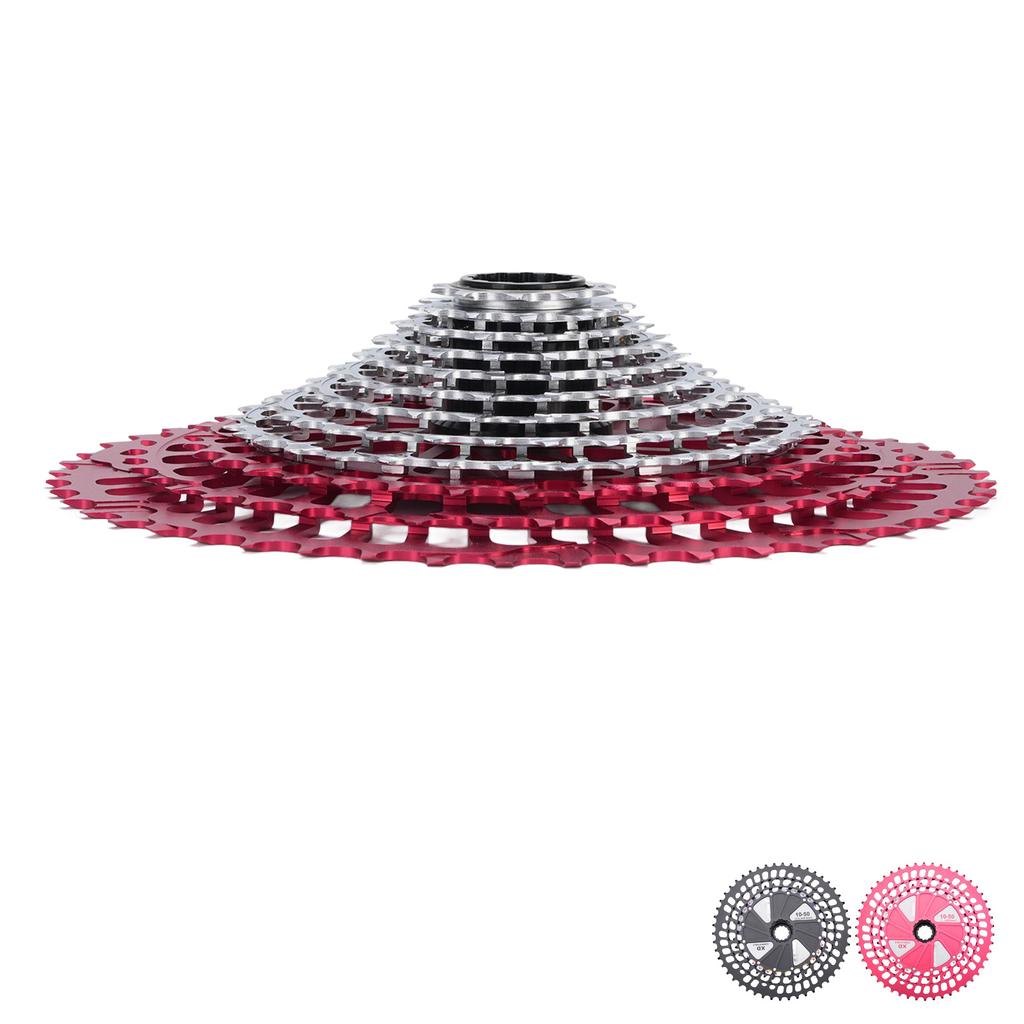 Bike Cassette Ultra Light 10 to 50T 12 Speed CNC Hollow Bicycle Cassette Flywheel Replacement for XD