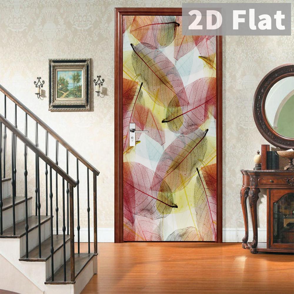 76Style 77/90cm Self-Adhesive Door Stickers Removable Wall Sticker Scenery Wallpaper Stone Stair Murals for Doors Modern Home Decor