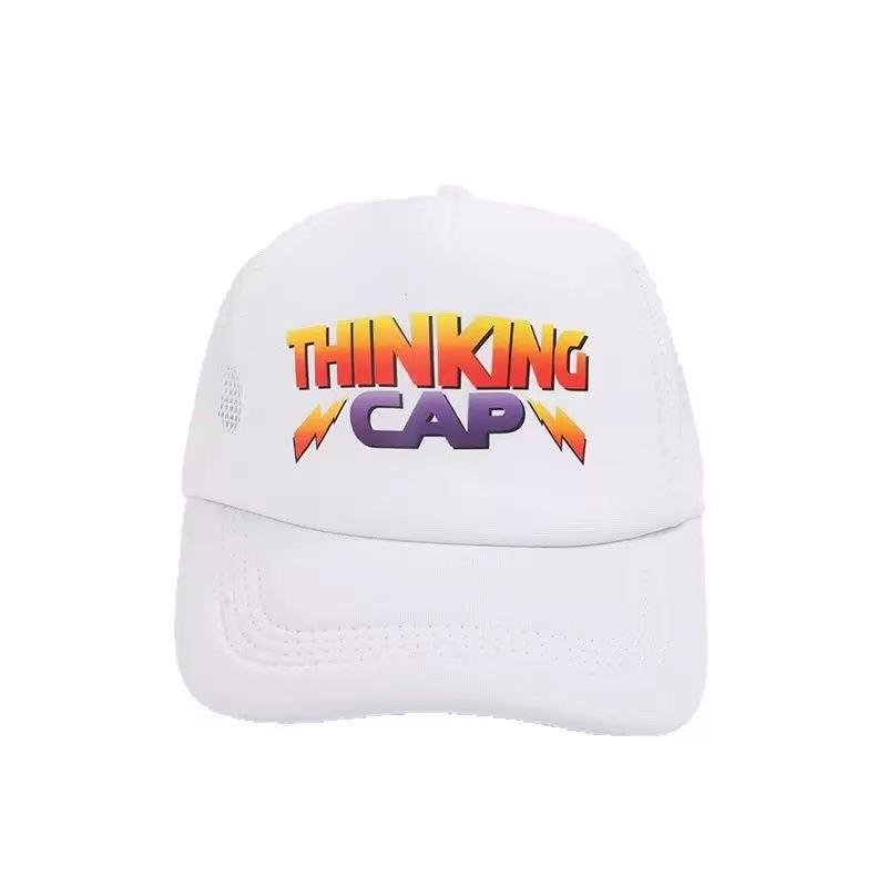 Thinking Cap Sponge Embroidered Baseball Cap Women Men Outdoor Mesh Baseball Cap For Casual Trucker Hat