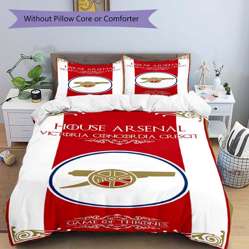 3pcs Duvet Cover Set (1*Duvet Cover + 2*Pillowcase, Without Core),football team.C Print Bedding Set, Bedroom Decor, All‑Season, Birthday Gift