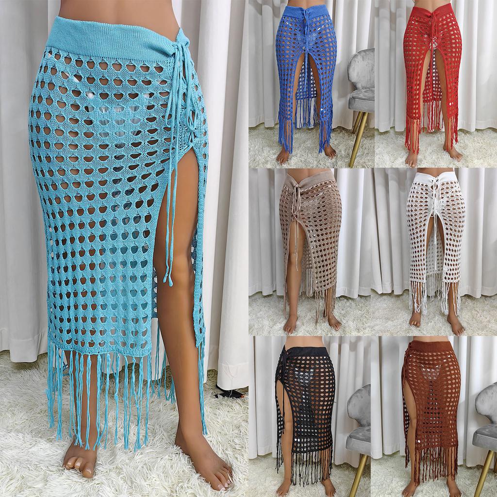 Women Sunscreen Shawl Beach Bikini Swimwear Wrap Coverup Skirt Swimsuit L-3XL