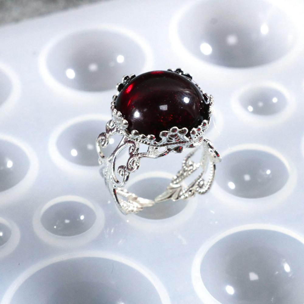 Runder Cabochon Anhänger Epoxidharz Silikonform Schmuckherstellung Handwerkliches Werkzeug Kristall Epoxidharz Formen Zubehör