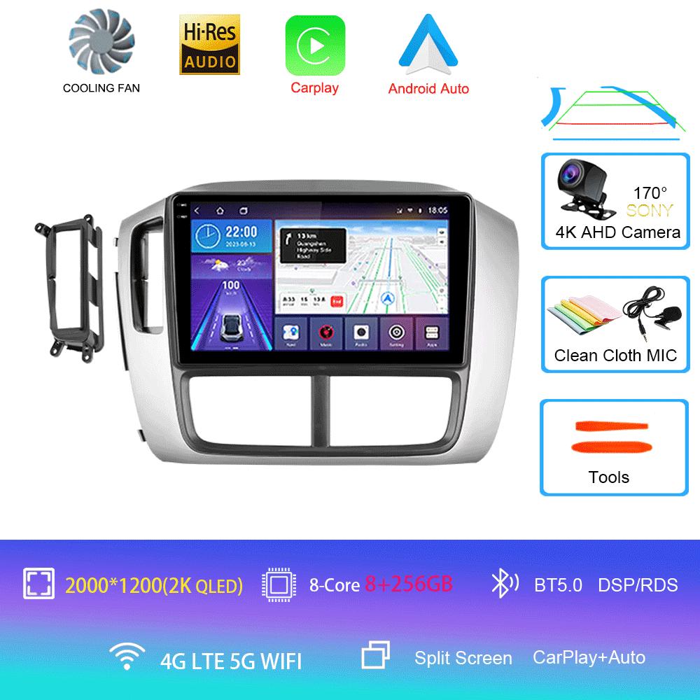 Car Radio Android 14 Carplay Auto WIFI+4G Multimedia Player For Honda Pilot 2006 2007 2008 DSP Autoradio Stereo 2din Head Unit