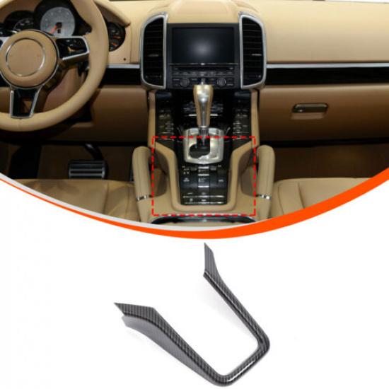 ABS Carbon Fiber Interior Center Console Cover Trim For Porsche Cayenne 2011-17
