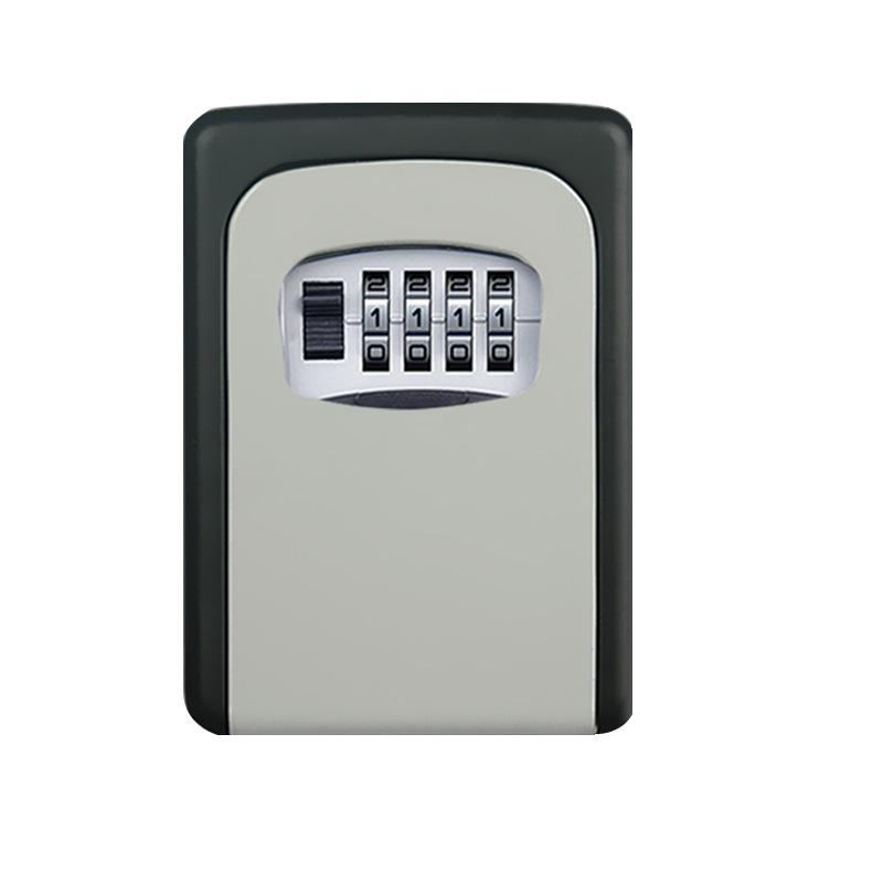 Metal Password Key Box Wall Mounted 4 Digits Password Key Storage Lock Box Durable Waterproof Anti Theft Safe Lock Keybox