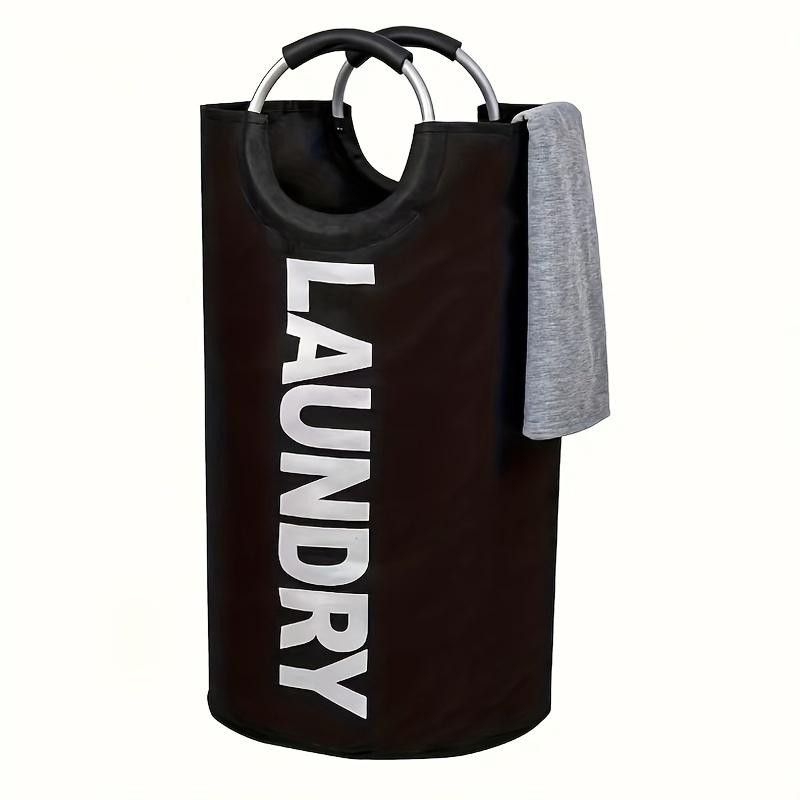 Large Capacity Laundry Basket Stylish Hamper with Soft Cushion Handle Foldable Multi-Purpose Storage for Bathroom Laundry Room