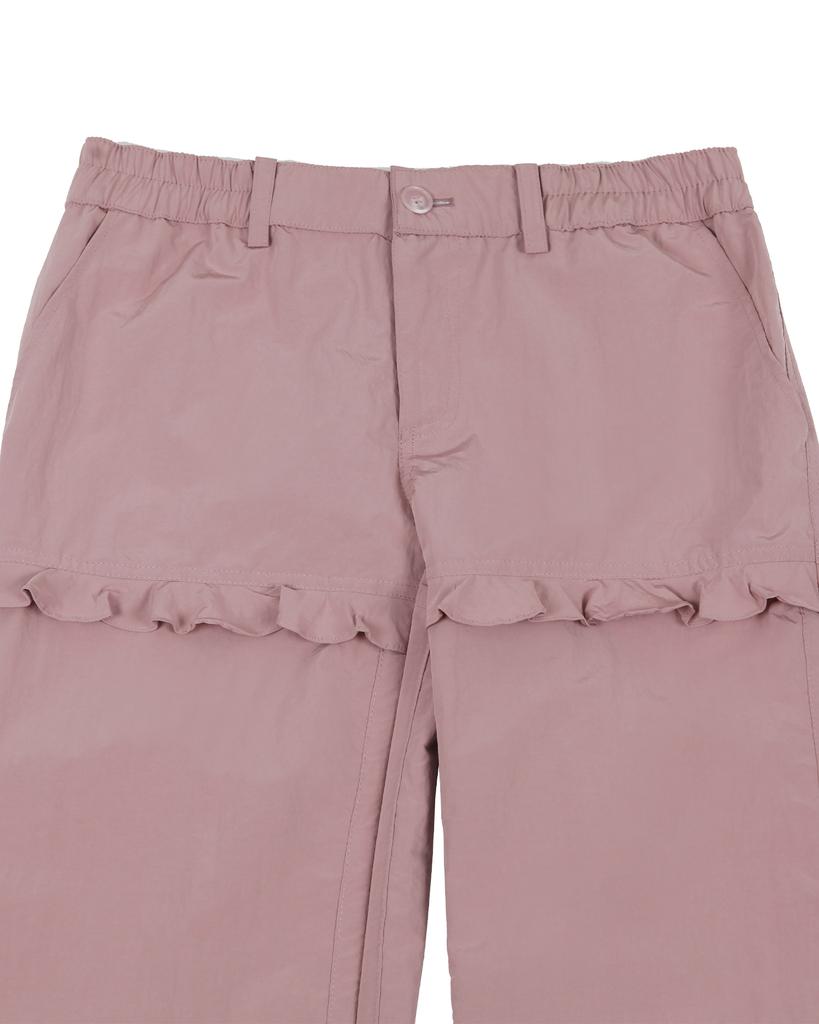 HETIT Shirred Nylon Two-Way Pants (Dusty Pink)