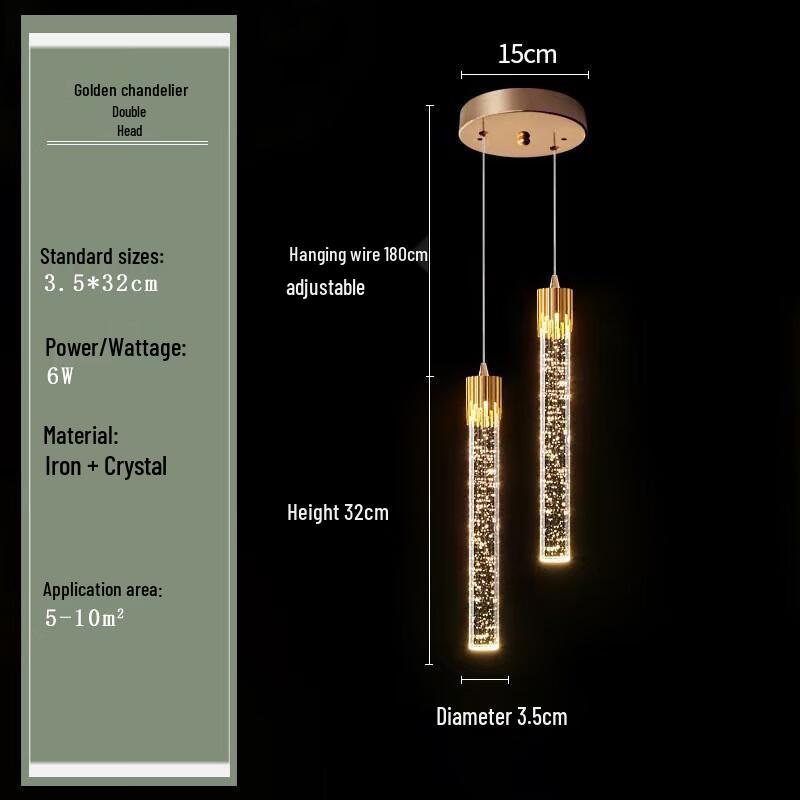 Подвесной светильник NuFeng с двумя плафонами-шестернями