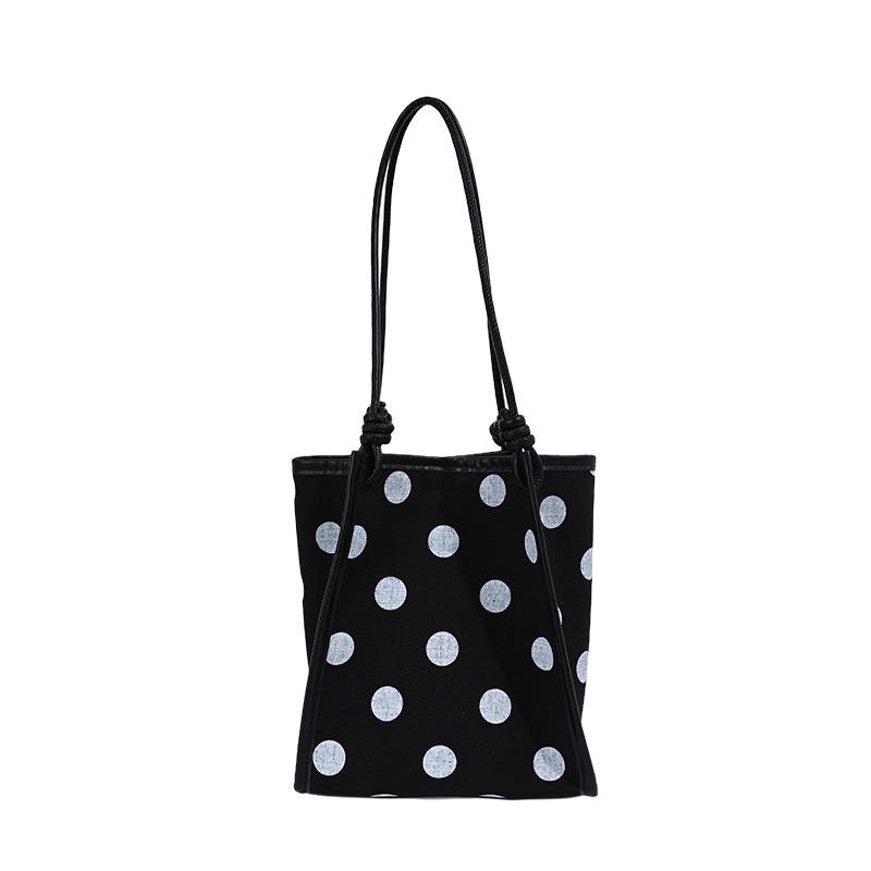 Borsa a pois da donna di grande capacità nuova semplice casual a spalla borsa a tracolla borsa per pendolari impiegati