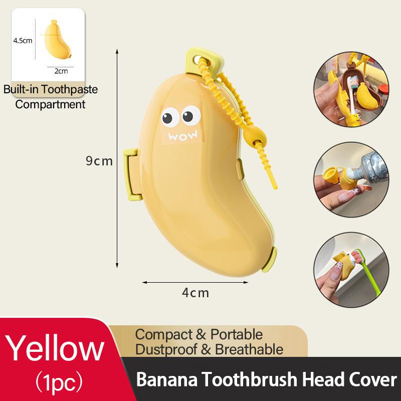 Banana Cover for Toothbrush Compact and Convenient Toothbrush Protector Travel Toothbrush Toothpaste Storage Box LXYJSN06