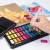 Künstler-Aquarellmalset 36 Farben feste Aquarellfarbe mit Wasserpinsel für Kinder Erwachsene Skizzieren Malen