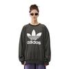 Adidas Originals Casual Sports Crew Neck Pullover Logo Print Long Sleeve Sweatshirt Women Sweatshirt Black AY9463