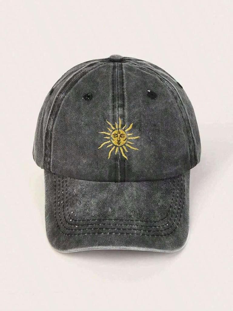 Berretto da Baseball Ricamato con Sole Vintage Lavato Unisex Rete Cappello da Camionista Traspirante Regolabile Cappello da Sole per Golf