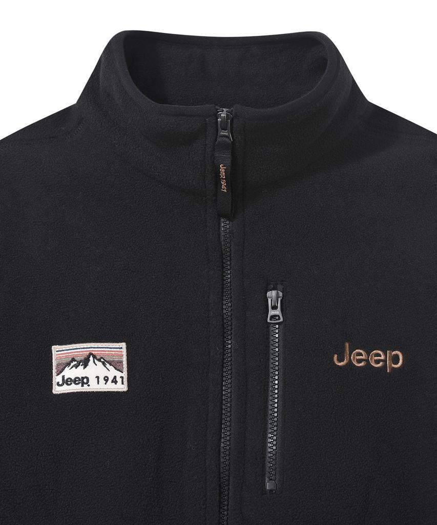 Jeep 2Way Mountain 1941 Liner Fleece Zip-Up (Jr5Tzu091Bk)